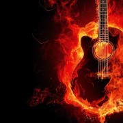 fiery guitar