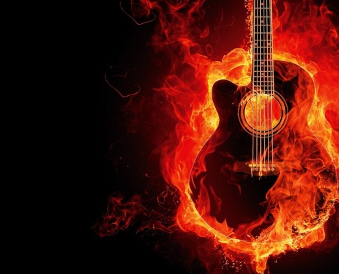 fiery guitar